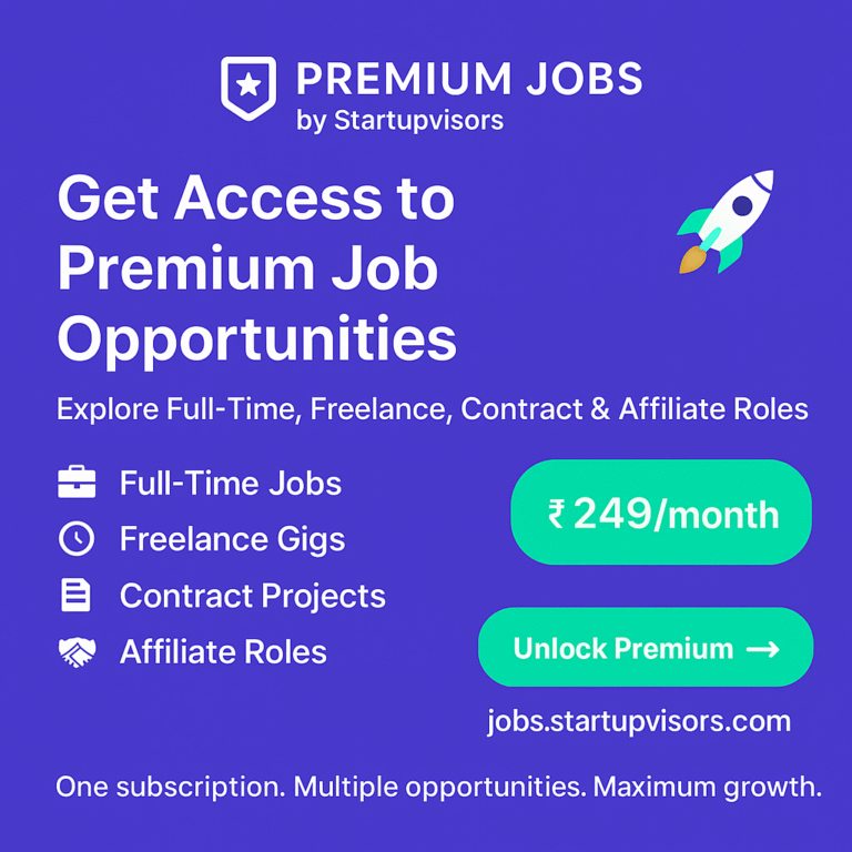 Startupvisors Premium Jobs